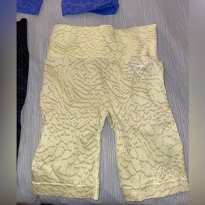 Yellow Gymshark Biker Shorts size small NEW